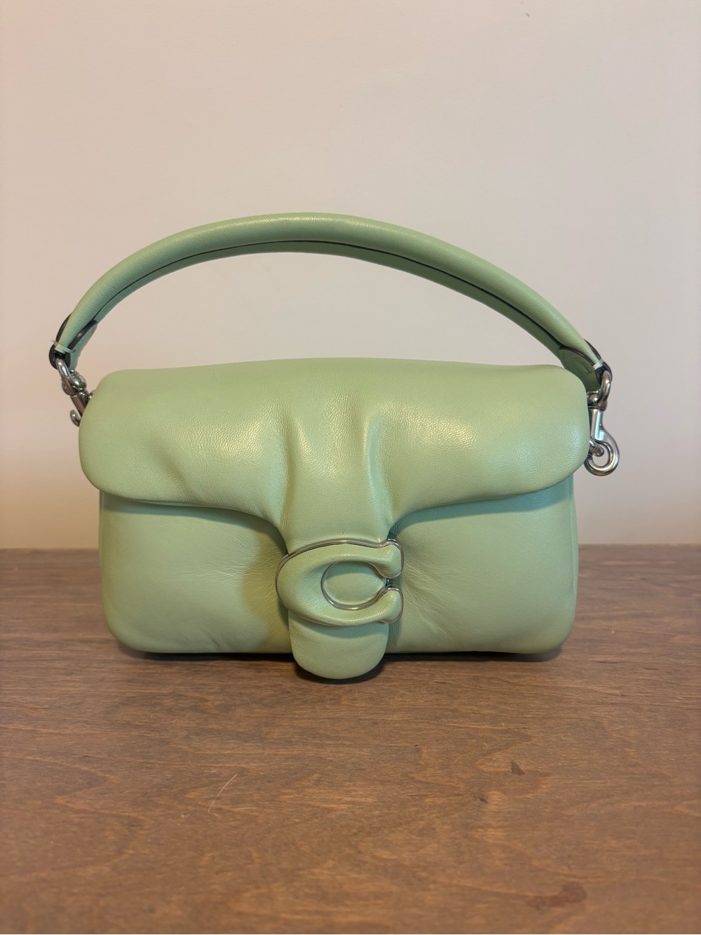 Mint green coach tabby bag